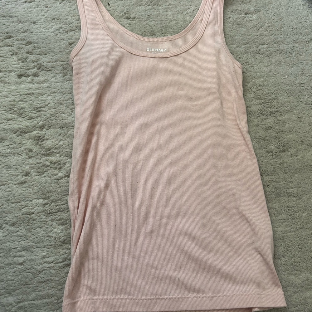 Old Navy Soft Ribbed Scoop Tank / Layering Cami / Tank in Pale Pink